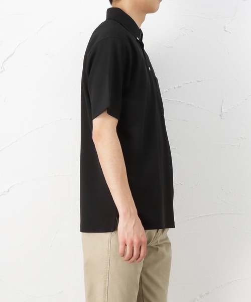 NAVY（ネイビー）の「レピュールボタンダウンポロシャツ（ポロシャツ・メンズ・ホワイト/ブラック/ネイビー/サックスブルー・S/M/L/XL）」の16枚目の写真