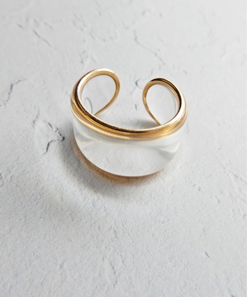 y/m by Yukie（イムバイユキエ）の「クリアイヤカフ（イヤーカフ・レディース・イエロー/クリア・FREE）」の5枚目の写真