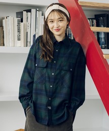 MILKFED. | BACK LOGO PLAID SHIRT(シャツ/ブラウス)