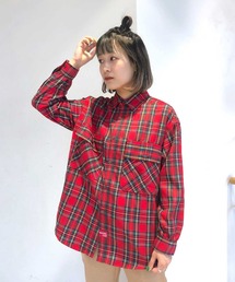 MILKFED. | BACK LOGO PLAID SHIRT(シャツ/ブラウス)