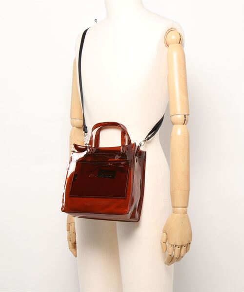 Me%（ミィパーセント）の「PVCキンチャクツキショルダーバッグ（ショルダーバッグ・レディース・アイボリー/ダークブラウン/ブラック・FREE）」の7枚目の写真