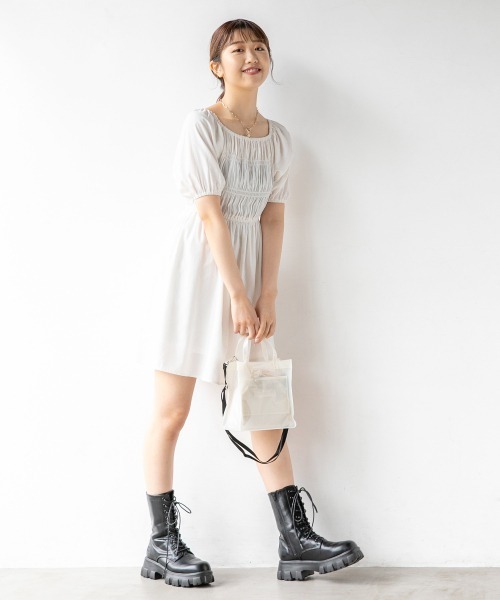 Me%（ミィパーセント）の「PVCキンチャクツキショルダーバッグ（ショルダーバッグ・レディース・アイボリー/ダークブラウン/ブラック・FREE）」の21枚目の写真