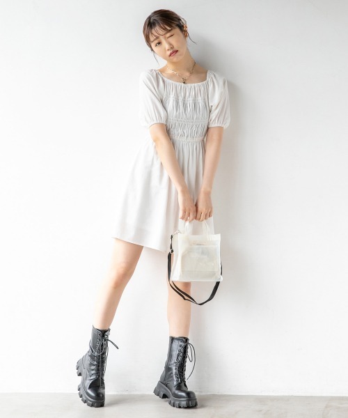 Me%（ミィパーセント）の「PVCキンチャクツキショルダーバッグ（ショルダーバッグ・レディース・アイボリー/ダークブラウン/ブラック・FREE）」の22枚目の写真