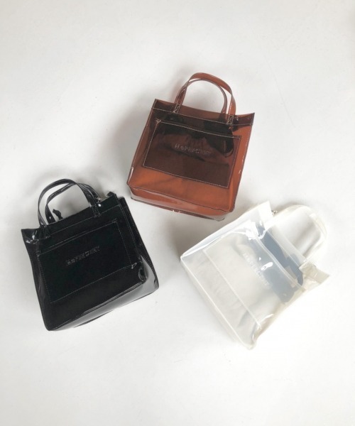 Me%（ミィパーセント）の「PVCキンチャクツキショルダーバッグ（ショルダーバッグ・レディース・アイボリー/ダークブラウン/ブラック・FREE）」の10枚目の写真