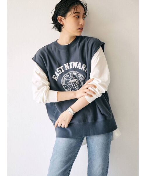 Ungrid(アングリッド)の「ノースリルーズスウェット(スウェット・レディース・ライトグレー/ネイビー・FREE)」の19枚目の写真