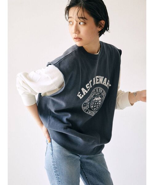 Ungrid(アングリッド)の「ノースリルーズスウェット(スウェット・レディース・ライトグレー/ネイビー・FREE)」の17枚目の写真