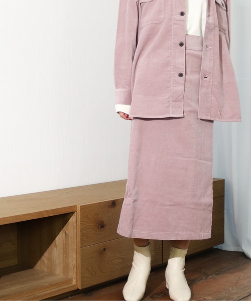 Lee（リー）の「Lee/リー　細畝コーデュロイ ラップスカート（スカート・レディース・ブラウン/パープル・MEDIUM/SMALL）」の11枚目の写真