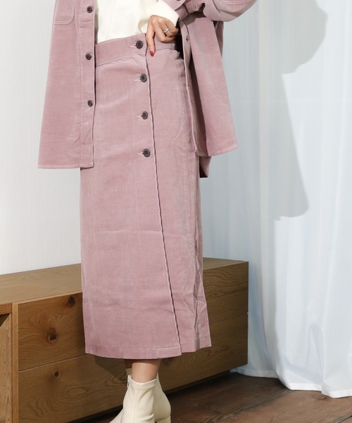 Lee（リー）の「Lee/リー　細畝コーデュロイ ラップスカート（スカート・レディース・ブラウン/パープル・MEDIUM/SMALL）」の12枚目の写真