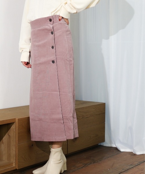 Lee（リー）の「Lee/リー　細畝コーデュロイ ラップスカート（スカート・レディース・ブラウン/パープル・MEDIUM/SMALL）」の14枚目の写真