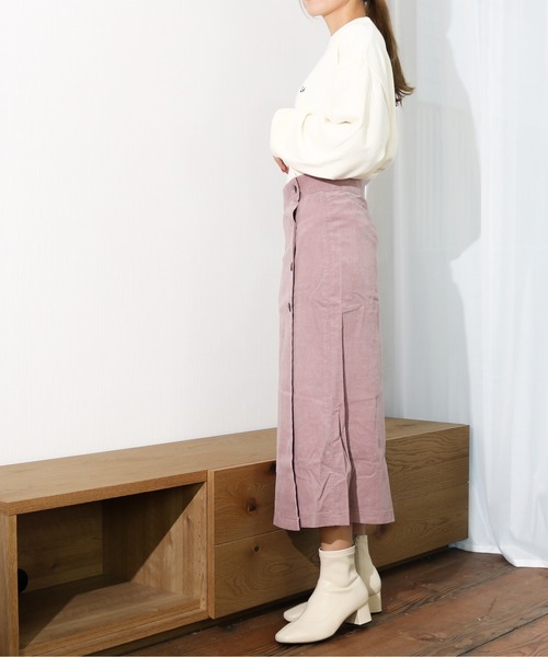 Lee（リー）の「Lee/リー　細畝コーデュロイ ラップスカート（スカート・レディース・ブラウン/パープル・MEDIUM/SMALL）」の15枚目の写真