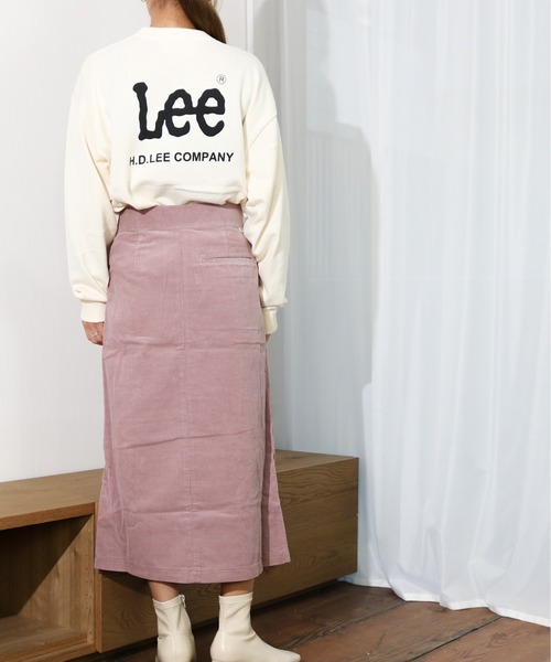 Lee（リー）の「Lee/リー　細畝コーデュロイ ラップスカート（スカート・レディース・ブラウン/パープル・MEDIUM/SMALL）」の17枚目の写真