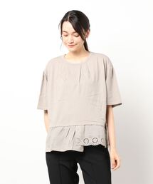 Samansa Mos2 | 裾レースカットソー(Tシャツ/カットソー)