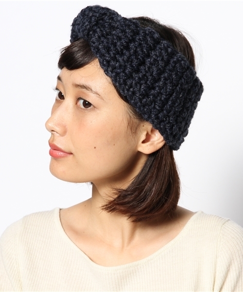 Another Edition（アナザーエディション）の「ニットリボンヘアバンド/ AE KINT RBN HB（ヘアバンド・レディース・グレー/ネイビー・フリー）」の6枚目の写真
