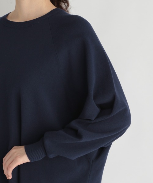 Andemiu（アンデミュウ）の「ポンチョニット215632（ニット/セーター・レディース・ベージュ/ネイビー・FREE）」の18枚目の写真