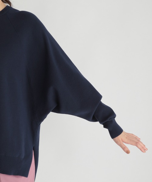 Andemiu（アンデミュウ）の「ポンチョニット215632（ニット/セーター・レディース・ベージュ/ネイビー・FREE）」の19枚目の写真