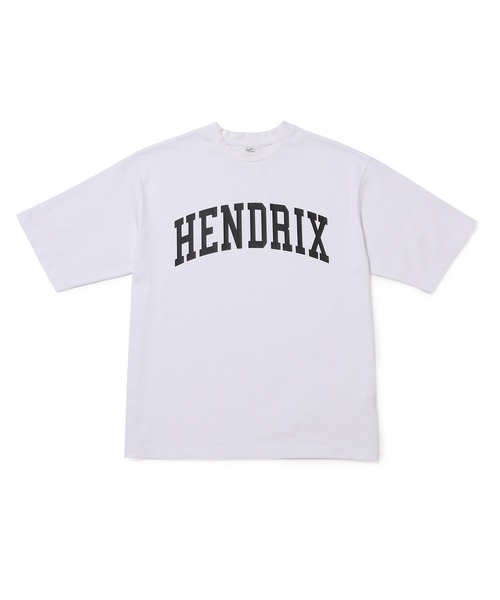 bonjour bonsoir（ボンジュール　ボンソワール）の「【bonjour bonsoir】HENDRIX カレッジビッグ Tシャツ（Tシャツ/カットソー・メンズ・ホワイト/ブラック/ピンク・L/M/S）」の2枚目の写真