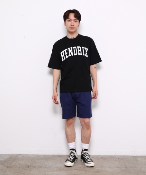 bonjour bonsoir（ボンジュール　ボンソワール）の「【bonjour bonsoir】HENDRIX カレッジビッグ Tシャツ（Tシャツ/カットソー・メンズ・ホワイト/ブラック/ピンク・L/M/S）」の5枚目の写真