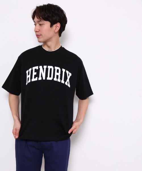 bonjour bonsoir（ボンジュール　ボンソワール）の「【bonjour bonsoir】HENDRIX カレッジビッグ Tシャツ（Tシャツ/カットソー・メンズ・ホワイト/ブラック/ピンク・L/M/S）」の8枚目の写真