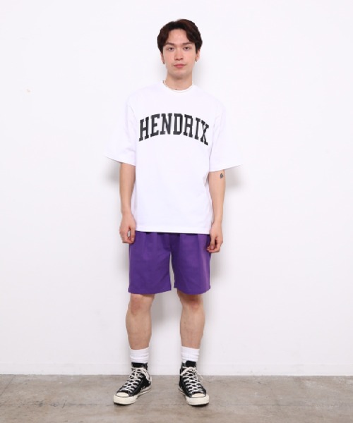 bonjour bonsoir（ボンジュール　ボンソワール）の「【bonjour bonsoir】HENDRIX カレッジビッグ Tシャツ（Tシャツ/カットソー・メンズ・ホワイト/ブラック/ピンク・L/M/S）」の9枚目の写真
