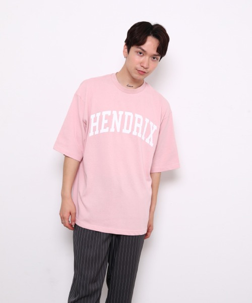 bonjour bonsoir（ボンジュール　ボンソワール）の「【bonjour bonsoir】HENDRIX カレッジビッグ Tシャツ（Tシャツ/カットソー・メンズ・ホワイト/ブラック/ピンク・L/M/S）」の21枚目の写真