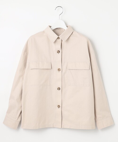 Feroux(フェルゥ)の「【洗える】バックラッフルブルゾン(その他アウター・レディース・ベージュ系/カーキ系・2)」の8枚目の写真