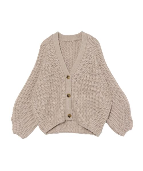 LAGUNAMOON（ラグナムーン）の「オーバーサイズニットカーディガン（カーディガン/ボレロ・レディース・ブルー/ブラウン/ベージュ・FREE）」の3枚目の写真