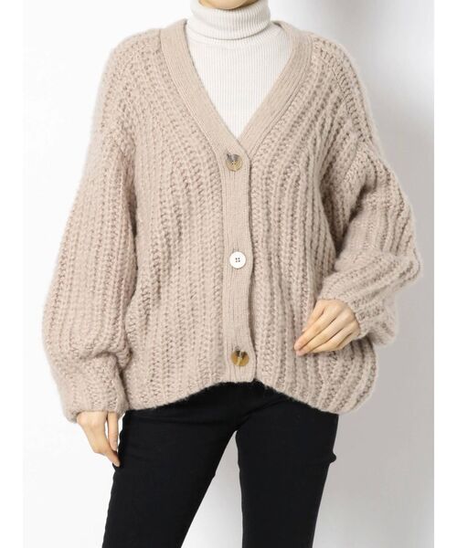 LAGUNAMOON（ラグナムーン）の「オーバーサイズニットカーディガン（カーディガン/ボレロ・レディース・ブルー/ブラウン/ベージュ・FREE）」の12枚目の写真