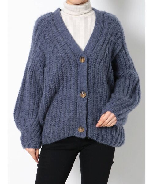 LAGUNAMOON（ラグナムーン）の「オーバーサイズニットカーディガン（カーディガン/ボレロ・レディース・ブルー/ブラウン/ベージュ・FREE）」の13枚目の写真
