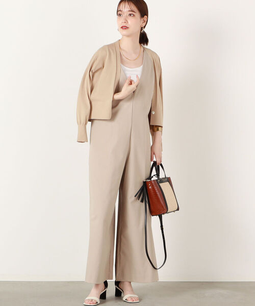 NOLLEY’S Sophi（ノーリーズソフィ）の「サロペット（サロペット/オーバーオール・レディース・キナリ/ベージュ/ブラック・38）」の4枚目の写真