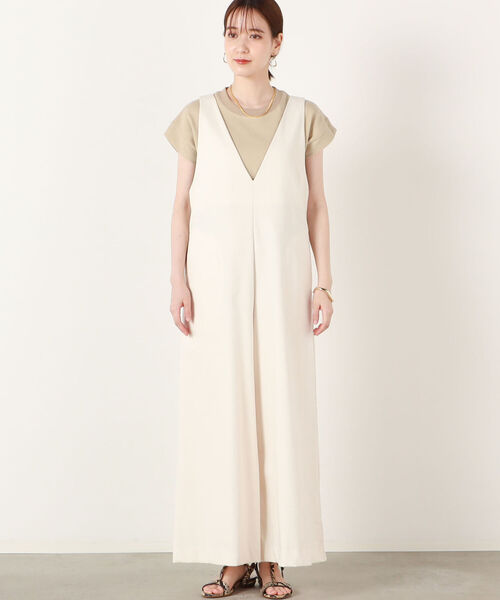 NOLLEY’S Sophi（ノーリーズソフィ）の「サロペット（サロペット/オーバーオール・レディース・キナリ/ベージュ/ブラック・38）」の7枚目の写真