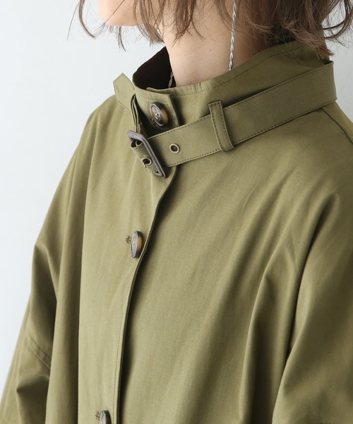 osharewalker(オシャレウォーカー)の「『スタンドカラーシャツデザインコート』(トレンチコート・レディース・ベージュ/カーキ・FREE)」の15枚目の写真