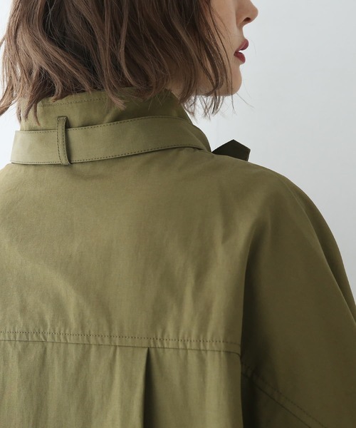 osharewalker(オシャレウォーカー)の「『スタンドカラーシャツデザインコート』(トレンチコート・レディース・ベージュ/カーキ・FREE)」の16枚目の写真