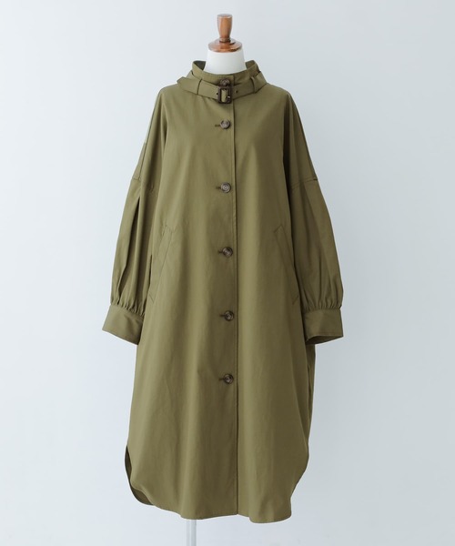 osharewalker(オシャレウォーカー)の「『スタンドカラーシャツデザインコート』(トレンチコート・レディース・ベージュ/カーキ・FREE)」の19枚目の写真