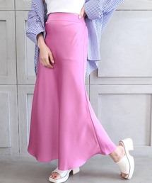 moment+ | サテンマーメイドフレアロングスカート(スカート)