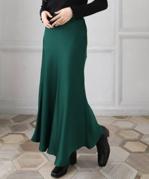 moment+ | サテンマーメイドフレアロングスカート(スカート)