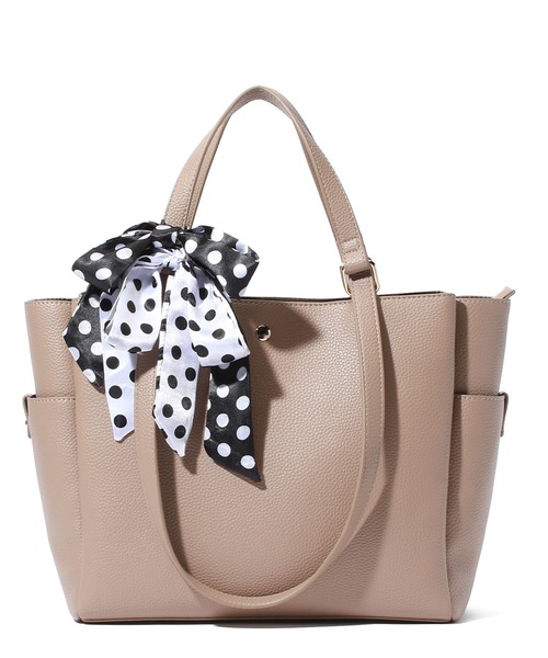 Via Demizon(ビアデミゾン)の「WEB限定商品 365days’シンプルトートバッグA4サイズ(トートバッグ・レディース・ブラック/グレイッシュベージュ・フリー)」の1枚目の写真