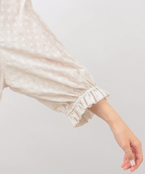 PUAL CE CIN（ピュアルセシン）の「綿帽子刺繍ワンピース（ワンピース・レディース・チャコールグレー/モカ/ライトベージュ・FREE）」の18枚目の写真