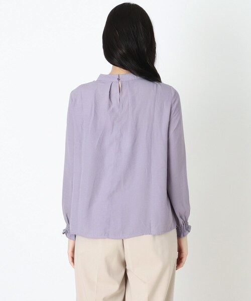 DRESKIP（ドレスキップ）の「◆シャ-リングブラウス（シャツ/ブラウス・レディース・ライトパープル/ブラック/ライトベージュ・02/03/04）」の6枚目の写真