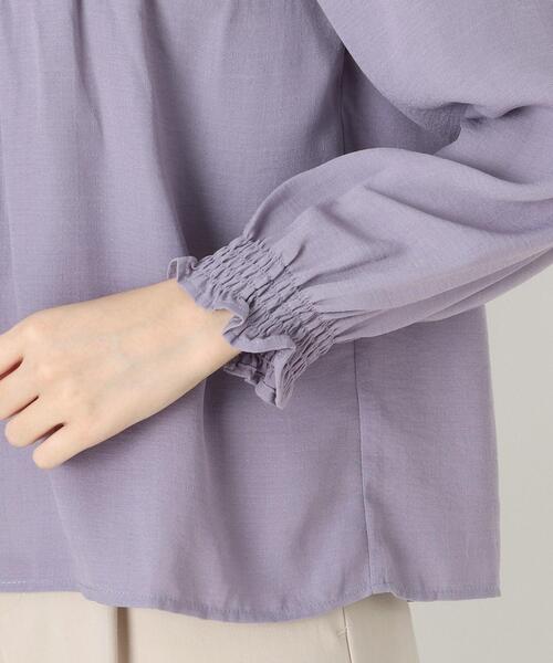 DRESKIP（ドレスキップ）の「◆シャ-リングブラウス（シャツ/ブラウス・レディース・ライトパープル/ブラック/ライトベージュ・02/03/04）」の9枚目の写真