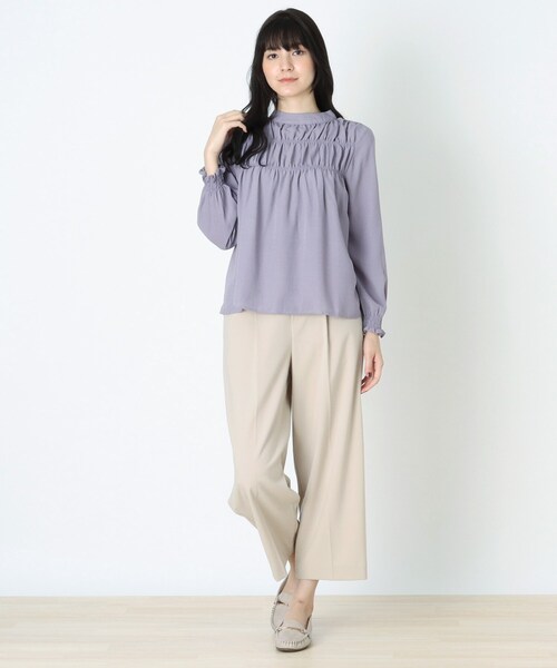 DRESKIP（ドレスキップ）の「◆シャ-リングブラウス（シャツ/ブラウス・レディース・ライトパープル/ブラック/ライトベージュ・02/03/04）」の12枚目の写真