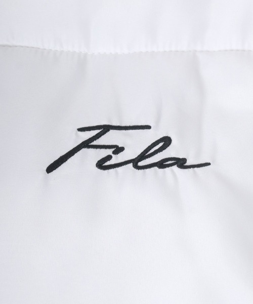 FILA（フィラ）の「FILA◆ビッグシルエット パデットスタンドカラージャケット/フェイクダウンジャケット/ショートペディン（ダウンジャケット/コート・メンズ・ホワイト/ブラック・LL/M/L）」の8枚目の写真