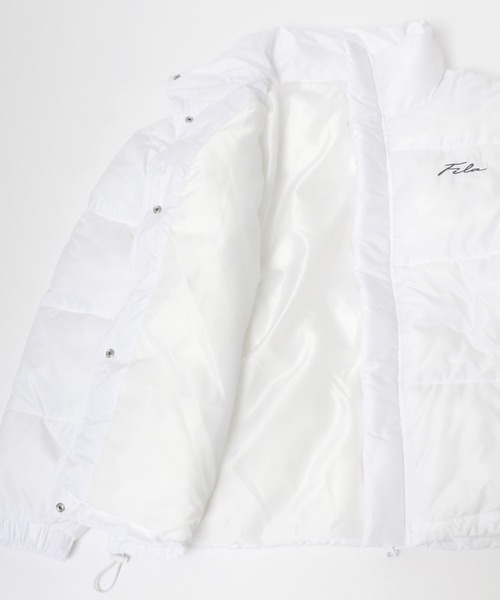 FILA（フィラ）の「FILA◆ビッグシルエット パデットスタンドカラージャケット/フェイクダウンジャケット/ショートペディン（ダウンジャケット/コート・メンズ・ホワイト/ブラック・LL/M/L）」の5枚目の写真