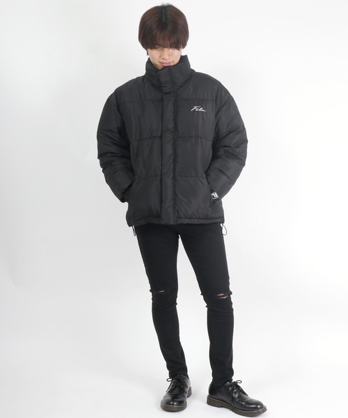 FILA（フィラ）の「FILA◆ビッグシルエット パデットスタンドカラージャケット/フェイクダウンジャケット/ショートペディン（ダウンジャケット/コート・メンズ・ホワイト/ブラック・LL/M/L）」の19枚目の写真