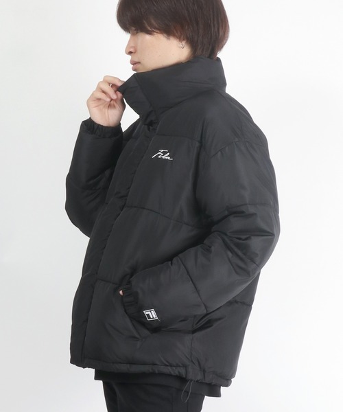 FILA（フィラ）の「FILA◆ビッグシルエット パデットスタンドカラージャケット/フェイクダウンジャケット/ショートペディン（ダウンジャケット/コート・メンズ・ホワイト/ブラック・LL/M/L）」の18枚目の写真