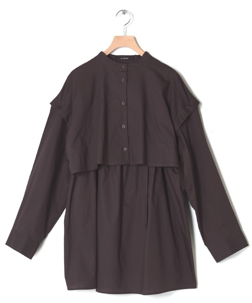 w closet（ダブルクローゼット）の「マルチWAYセパレートシャツ（シャツ/ブラウス・レディース・ベージュ/オフホワイト/スミクロ・FREE）」の7枚目の写真