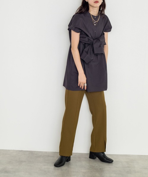 w closet（ダブルクローゼット）の「マルチWAYセパレートシャツ（シャツ/ブラウス・レディース・ベージュ/オフホワイト/スミクロ・FREE）」の13枚目の写真