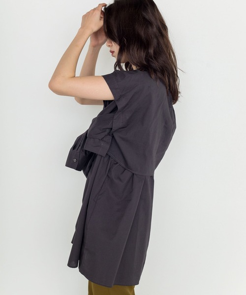 w closet（ダブルクローゼット）の「マルチWAYセパレートシャツ（シャツ/ブラウス・レディース・ベージュ/オフホワイト/スミクロ・FREE）」の12枚目の写真