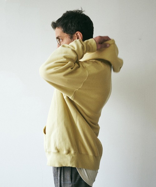 UNFIL（アンフィル）の「【unfil】コットンフリース スウェットパーカー MEN（パーカー・メンズ・イエロー/Nat/ブラック系その他・4/3）」の2枚目の写真