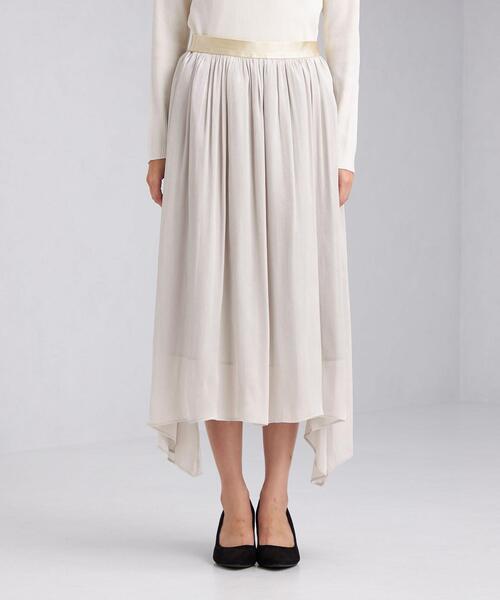 green label relaxing（グリーンレーベルリラクシング）の「ブライトカッセン ギャザー イレヘム スカート（スカート・レディース・グレー/ナチュラル・38/36）」の18枚目の写真