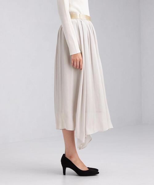 green label relaxing（グリーンレーベルリラクシング）の「ブライトカッセン ギャザー イレヘム スカート（スカート・レディース・グレー/ナチュラル・38/36）」の8枚目の写真